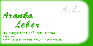 aranka leber business card